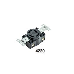 AMERICAN DENKI 4220 ปลั๊กตัวเมียฝังขาล็อก 3P(3P,4W GND) 20A 250V