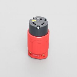 AMERICAN DENKI 3214N-L5-RD 2-Pole 3-Wire Grounding 20A 125V (NEMA L5-20) Connector Body (Nylon Housing)