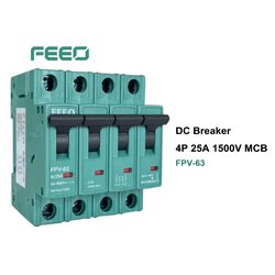FPV-63 DC Breaker 4P 25A 1500VDC MCB"FEEO"