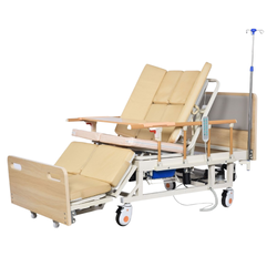 เตียงปรับนั่งไฟฟ้า ลายไม้ ราวสไลด์ YX-DC01A