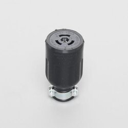AMERICAN DENKI 3124GR 3-Pole 4-Wire Grounding 15A 250V Connector Body (Rubber Housing)