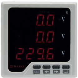 "DAKO"ST96-3V DIGITAL 3 PHASE VOLT METER LED DISPLAY โวลท์มิเตอร์ 3 ช่อง หน้าจอ LED