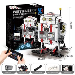 KEEYEE WORLD K96153 ชุดเรียนรู้ เสริมทักษะ White Fat Robot ตัวต่อ STEAM Educational Programmable Robot Kit Building Block