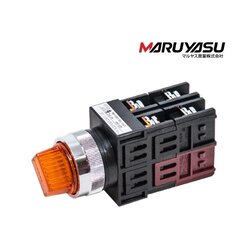 MARUYASU A22FSA22411GLE สวิทช์ลูกศร 2 จังหวะไฟ LED 24V ON-OFF φ22 ,25,30 mm.1NO 1NC