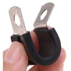 P Clamp R Clamp AD 10mm. sus304 with rubber (แคล้มสแตนเลสพร้อมยาง)