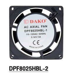 DPF9225HBL-2 พัดลมระบายความร้อนใบพัดพลาสติก ขนาด 220/240V Size 3.5" "DAKO"