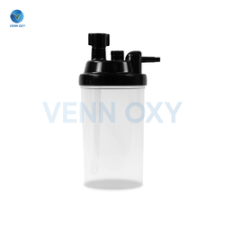 กระปุกน้ำให้ความชื้นสำหรับต่อกับเครื่องผลิตออกซิเจน (ฝาดำ) 6PSI