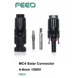 MC4 Solar Panel Connector 6.0mm² 1000V (FMC4) ขั้วต่อสายไฟสำหรับงานโซลาร์เซลล์ เชื่อมต่อระหว่างสายไฟกับสายไฟ