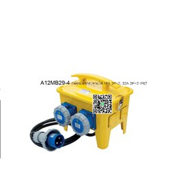 A12MB29-4 กล่องปลั๊กกระจายไฟ 16A 3P=2, 32A 3P=2 IP67 Flang outlet