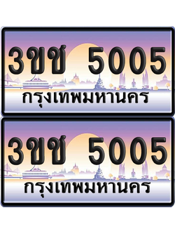ทะเบียน 5005 ป้ายประมูล - 3ขช 5005 ทะเบียนเลขหาบ (เลขสวย)