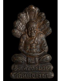 เหรียญนาคปรกหลวงพ่อยิด วัดหนองจอก ปี 2537 รุ่นสีดอกบวบ เนื้อทองแดง