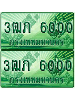 ป้ายประมูล 6000 เลขรถ 3ฒภ 6000 กระบะแคป (1)