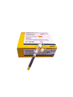 Vibravet (1 หลอด)ยาก้างปลา ใช้รักษาพยาธิในเม็ดเลือดและโรคติดเชื้อแบคทีเรีย