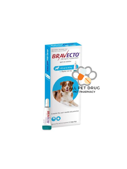 BRAVECTO SPOT ON FOR DOGS 20 - 40 kg.(1กล่อง/1หลอด)ยาหยดหลัง กำจัดเห็บหมัด ไรขี้เรื้อน ไรหู ป้องกันได้นาน 3 เดือน สำหรับสุนัข