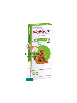 BRAVECTO SPOT ON FOR DOGS 10 - 20 kg.(1กล่อง/1หลอด)ยาหยดหลัง กำจัดเห็บหมัด ไรขี้เรื้อน ไรหู ป้องกันได้นาน 3 เดือน สำหรับสุนัข