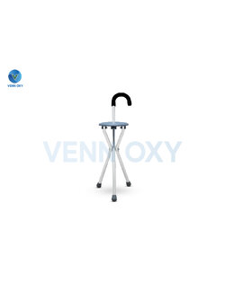 Aluminium Crutch Chair ไม้เท้าเก้าอี้อลูมิเนียม พับได้ นั่งได้