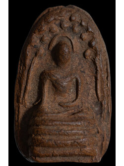 พระเนื้อดินยุคแรกพิมพ์พระคง หลวงพ่อกวย วัดโฆสิตาราม พิมพ์เล็ก ช่วงปี 2500