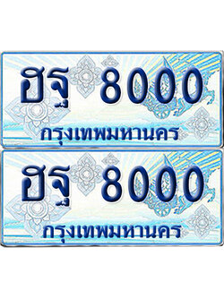 ทะเบียนรถตู้ 8000 รถตู้ป้ายฟ้า ฮบ 8000 เลขประมูล (1)