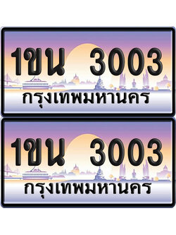 ทะเบียนรถ 3003 ทะเบียน 1ขน 3003 ผลรวมดี 15 พร้อมส่งมอบ (เลขมงคล)