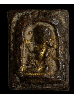 นางกวัก หลวงพ่อทาบ พิมพ์เล็ก เนื้อดิน ปี 2505 ทารักปิดทอง หลวงปู่ทิมร่วมปลุกเสก