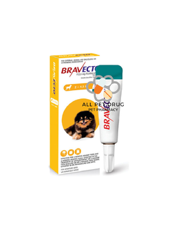 BRAVECTO SPOT ON FOR DOGS 2-4.5 kg.(1กล่อง/1หลอด)ยาหยดหลัง กำจัดเห็บหมัด ไรขี้เรื้อน ไรหู ป้องกันได้นาน 3 เดือน สำหรับสุนัข