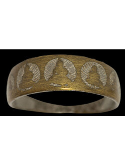 แหวนพระเจ้าห้าพระองค์ หลวงพ่อกัน วัดเขาแก้ว นครสวรรค์ ชุบนิกเกิล