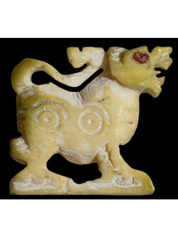 สิงห์งาแกะหลวงพ่อแดง วัดเขาบันไดอิฐ เจาะขา 2 ขวัญ หางชน