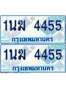 ทะเบียนรถตู้ 4455 รถตู้ป้ายฟ้า 1นฆ 4455 ทะเบียนประมูล (เลขสวย)