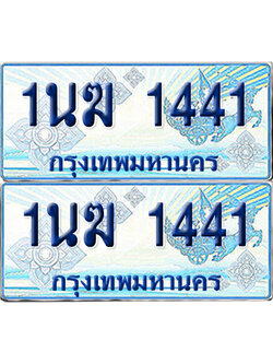 ทะเบียนรถตู้ 1441 รถตู้ป้ายฟ้า 1นฆ 1441 ผลรวมดี 19 เลขประมูล (1)