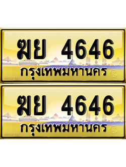 ทะเบียน 4646 ป้ายประมูล - ฆย 4646 พร้อมส่งมอบ (เลขดี)