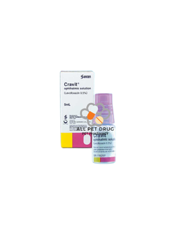 Cravit 5 ml (คราวิท) ชนิดหยอดตา ลดอาการติดเชื้อตาอักเสบ ใช้สำหรับรักษาโรคติดเชื้อทางตา แผลที่กระจกตา