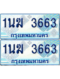 ทะเบียนรถตู้ 3663 รถตู้ป้ายฟ้า 1นฆ 3663 เลขประมูล (1)