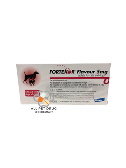 Fortekor Flavour 5 mg.(1 กล่อง/2แผง/28เม็ด) ยาโรคหัวใจ ปรับความดัน สำหรับสุนัขและแมว