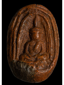 พระกรุ วัดจุฬามณี พิมพ์ฤาษีหลังนาง เนื้อดิน จังหวัดพิษณุโลก