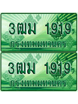 ป้ายประมูล 1919 เลขรถ 3ฒม 1919 กระบะแคป (4)