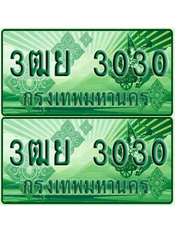 ป้ายประมูล 3030 เลขรถ 3ฒย 3030 กระบะแคป (1)