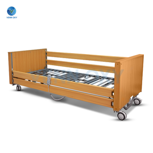 เตียงผู้ป่วยไฟฟ้า 5 ฟังก์ชั่น ดีไซน์ลายไม้ Wooden Electric Hospital Bed (A-008) - (รับประกันนาน 6 ปี)