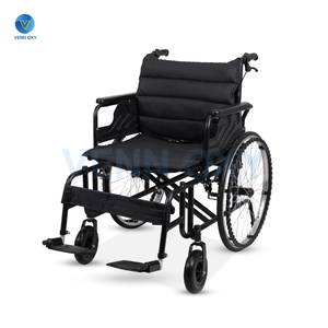 รถเข็นวีลแชร์ผู้สูงอายุ แบบแมนนวล เบาะกว้างพิเศษ รุ่น Jumbo รับประกัน 1 ปี