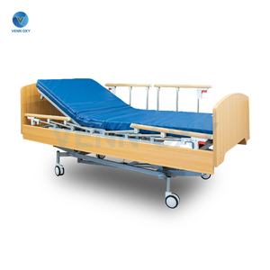 เตียงผู้ป่วยไฟฟ้า 4 ฟังก์ชั่น ดีไซน์ลายไม้ Wooden Electric Hospital Bed (A-007) - (รับประกันนาน 6 ปี)
