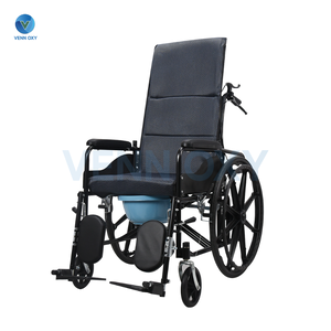 รถเข็นวีลแชร์ผู้สูงอายุ แบบแมนนวล รุ่นพนักพิงศรีษะสูง (High Back) สามารถปรับเอนนอนได้ ปรับยืดขาและเหยียดขา รับประกัน 1 ปี