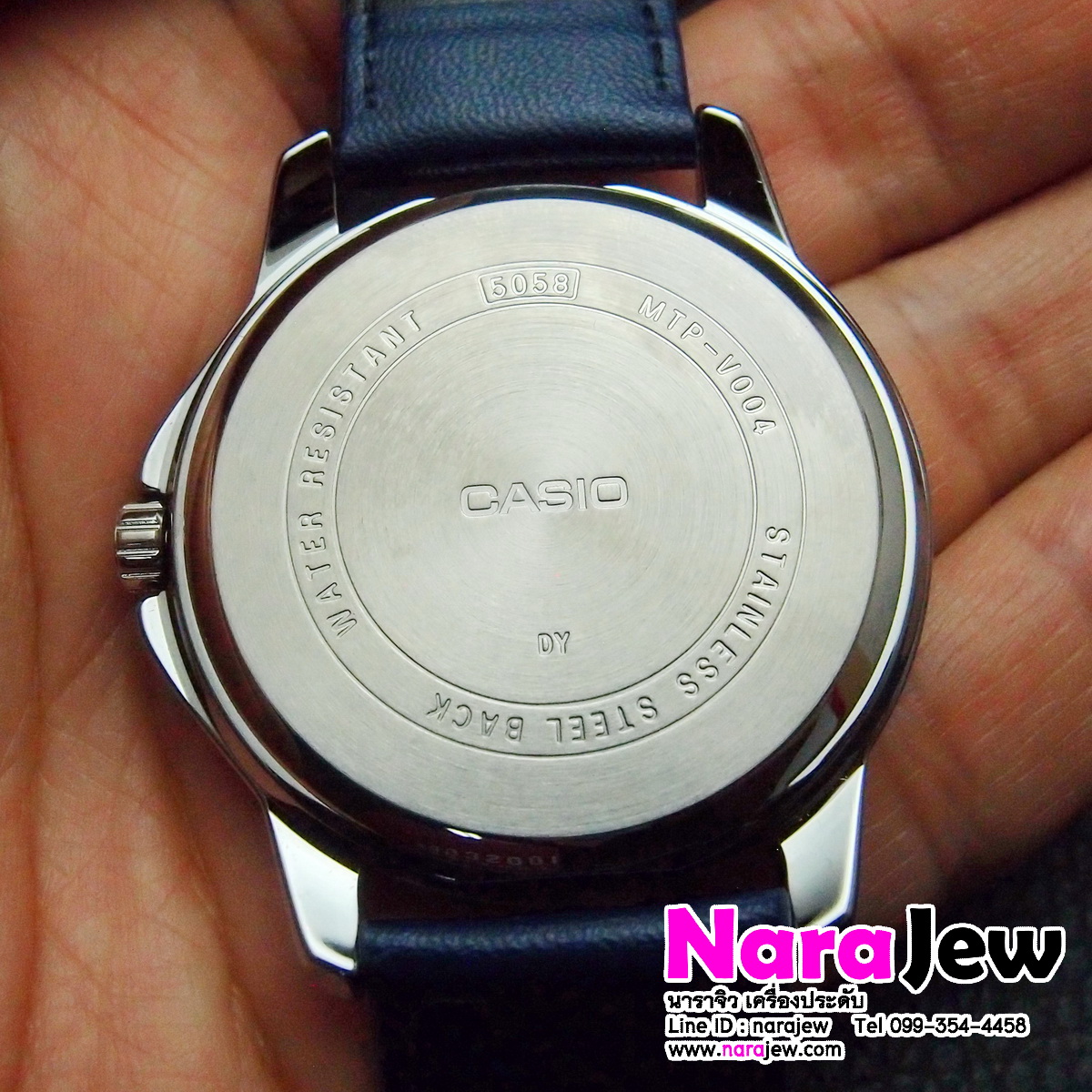 นาฬิกา CASIO คาสิโอ รุ่น MTP-V004L-2B หน้าปัดน้ำเงิน ใส่ได้ทั้งหญิงและชาย **สำหรับข้อมือ 14-18 ซม **