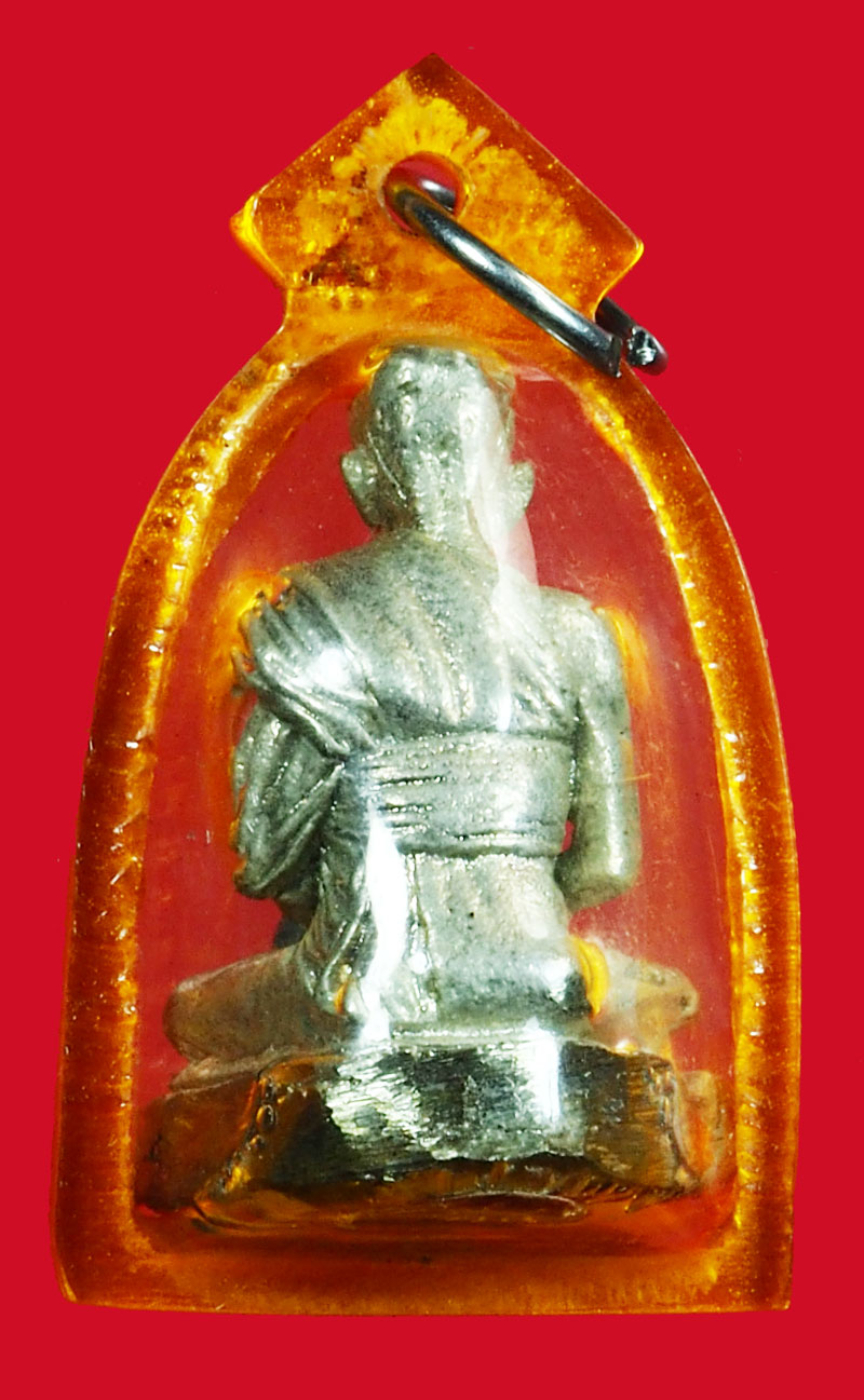 *36754 พระรูปหล่อ ไม่ทราบอาจารย์ เลี่ยมพลาสติกเดิมแบบวินเทจ 8