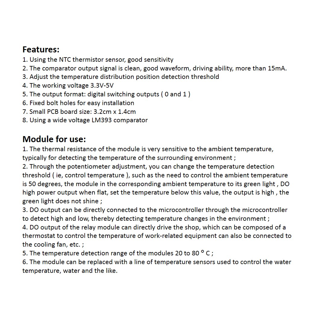AB145 เซนเซอร์วัดอุณหภูมิ แบบ 4 pin Thermal Thermistor Temperature Sensor Module โมดูลตรวจจับอุณหภูมิ เซนเซอร์อุณหภูมิ