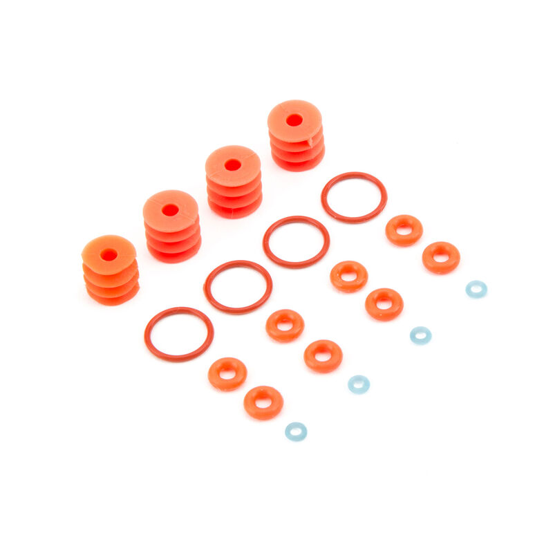 LOS233004 FR RR Shock Seal and Limiter Set: Baja Rey