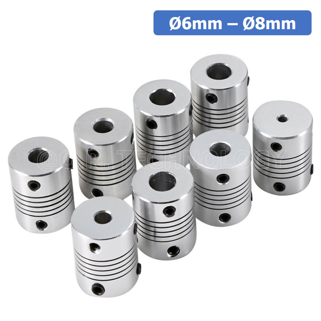 (1ชิ้น) KR459 6-8 คัปปลิ้ง ข้อต่อเพลามอเตอร์ คัปปิ้ง มอเตอร์ ข้อต่อแกนมอเตอร์ Elastic Coupling ขนาดรูเพลา 6mm-8mm
