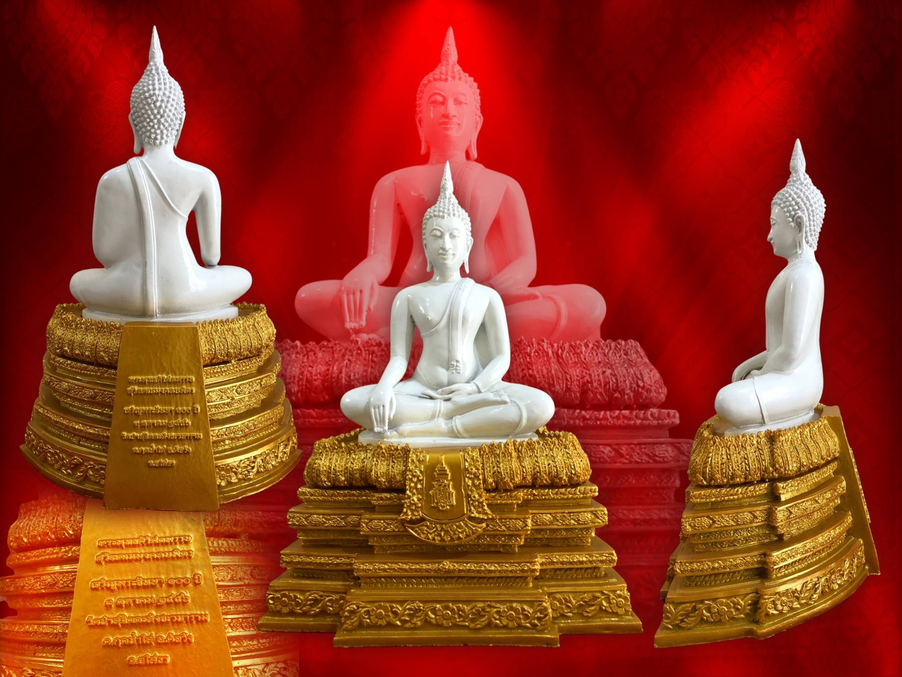 พระบูชา พระพุทธศิริศตพรรษ สุวัฑฒนมงคลบพิตร ขนาดหน้าตัก 4.5 นิ้ว ฐานกว้าง 7 นิ้ว ฉลองพระชันษา 100 ปี สมเด็จพระญาณสังวร สมเด็จพระสังฆราช วัดบวรนิเวศวิหาร