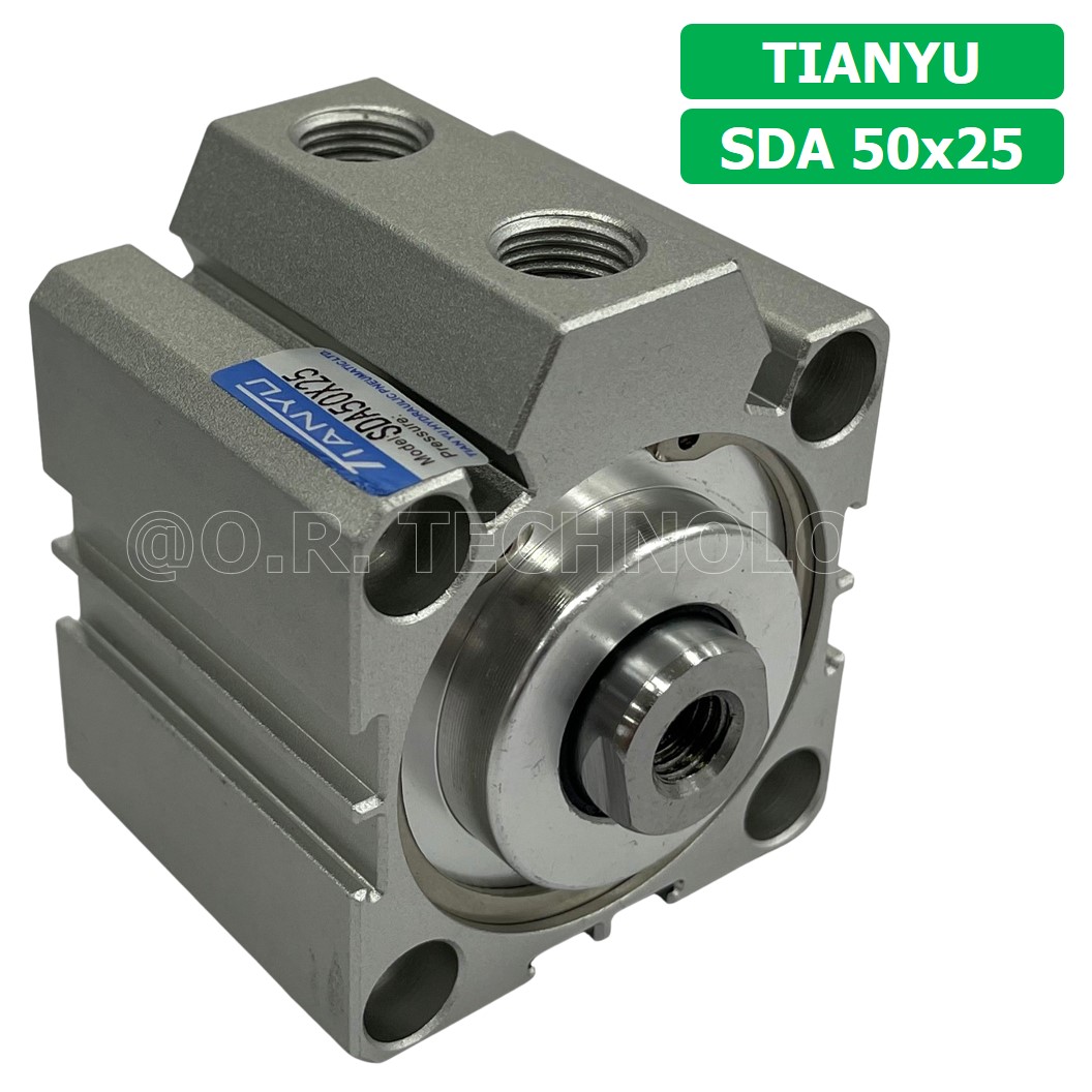 (1ชิ้น) SDA 50x25 กระบอกลมคอมแพค กระบอกลม รุ่นคอมแพค Compact Air Cylinder SDA Series แบบคอมแพค