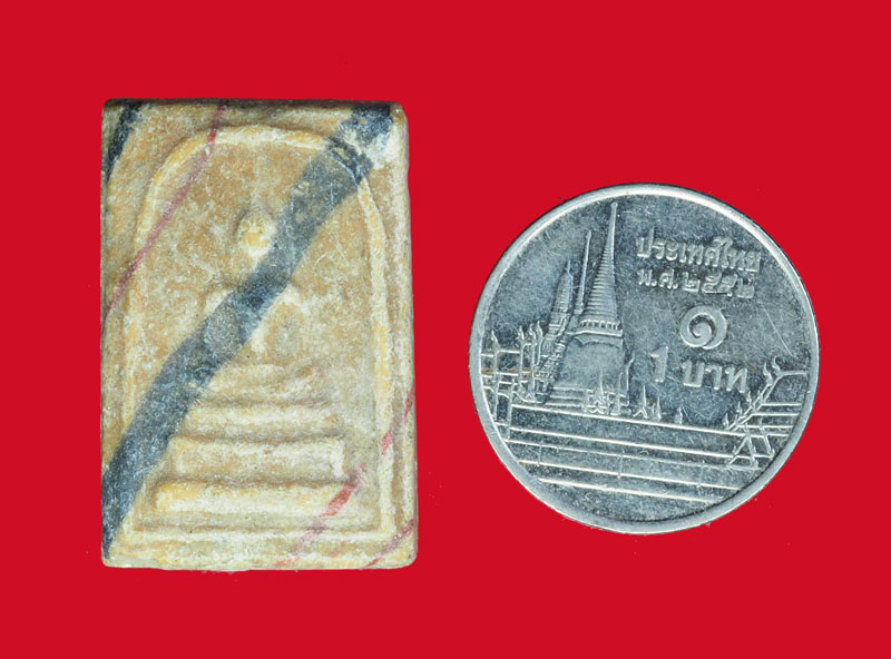 *31582 พระสมเด็จสายรุ้ง หลังยันต์ห้าหลวงพ่อขอม วัดไผ่โรงวัด สุพรรณบุรี ปี 2505 (หลวงพ่อกวย วัดโฆษิตรามร่วมปลุกเสก) 9