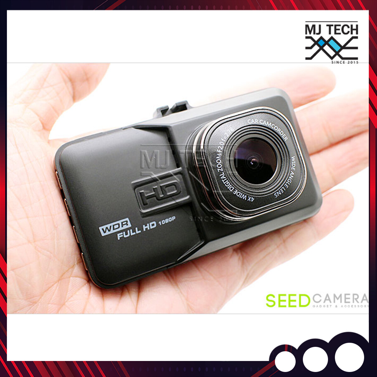 กล้องติดรถยนต์ FUL HD CAR DVR รุ่น T626 ความละเอียด 5 ล้านพิกเซล พร้อมอินฟราเรดมองเห็นเวลากลางคืนชัดเจน ใส่เมมได้ 32GB ส่งฟรีทั่วไทย