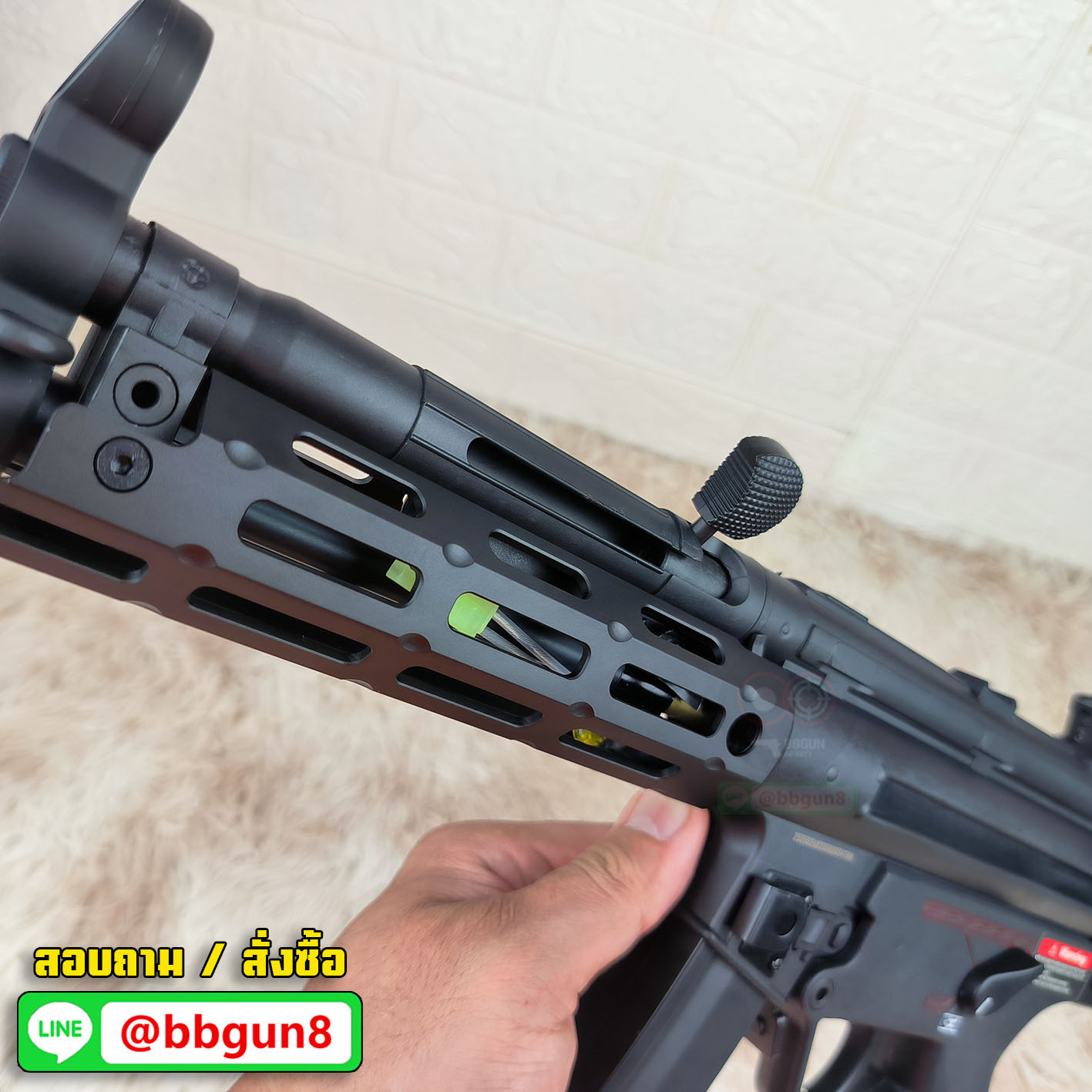 บีบีกันไฟฟ้า Golden Eagle GE 6858 MP5K M-LOK AEG (แถมลูกกระสุน)